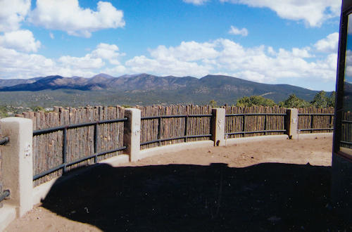 Coyote Fence design to match a southwestern view by Mountain Paradise Landscaping, Rio Rancho & Albuquerque, New Mexico